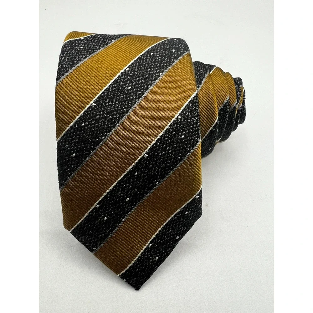 BOSS Hugo Boss Tie Mens Multicolor Silk Striped Italy Formal W:2.375